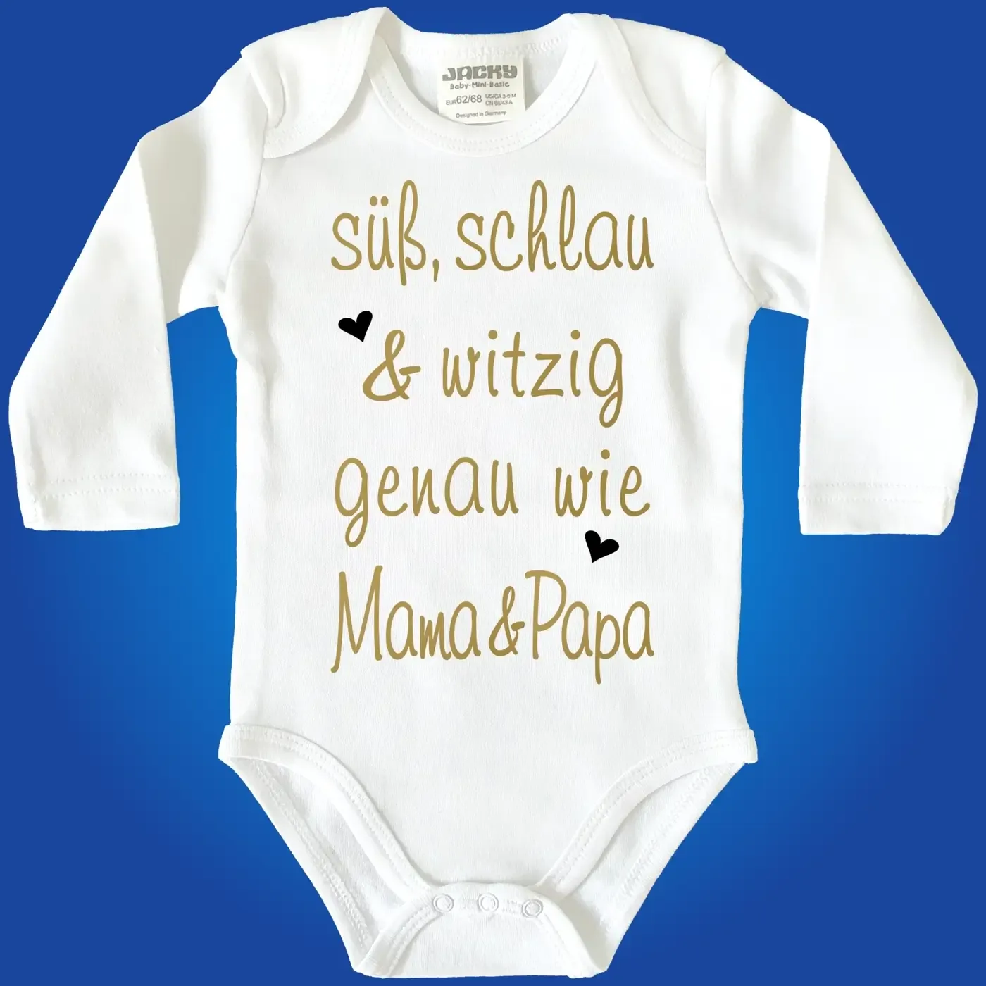 Baby-Body mit Mama und Papa