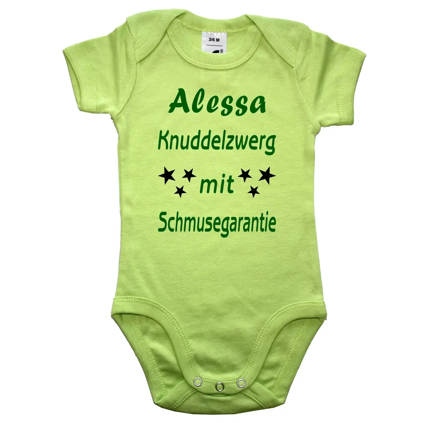 Babybody mit witzigem Knuddel‑Spruch
