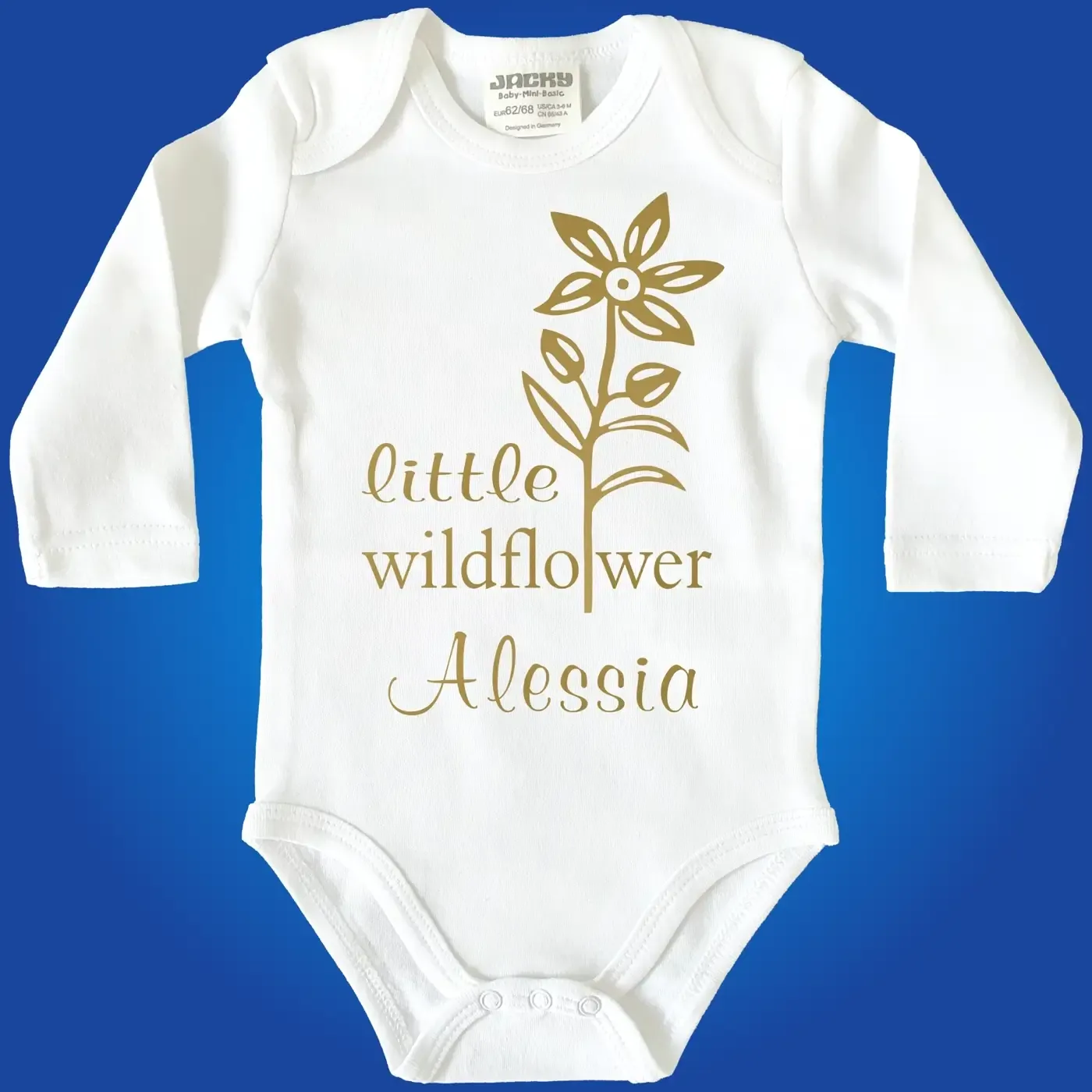 Eleganter Baby‑Body mit Wildflower‑Motiv