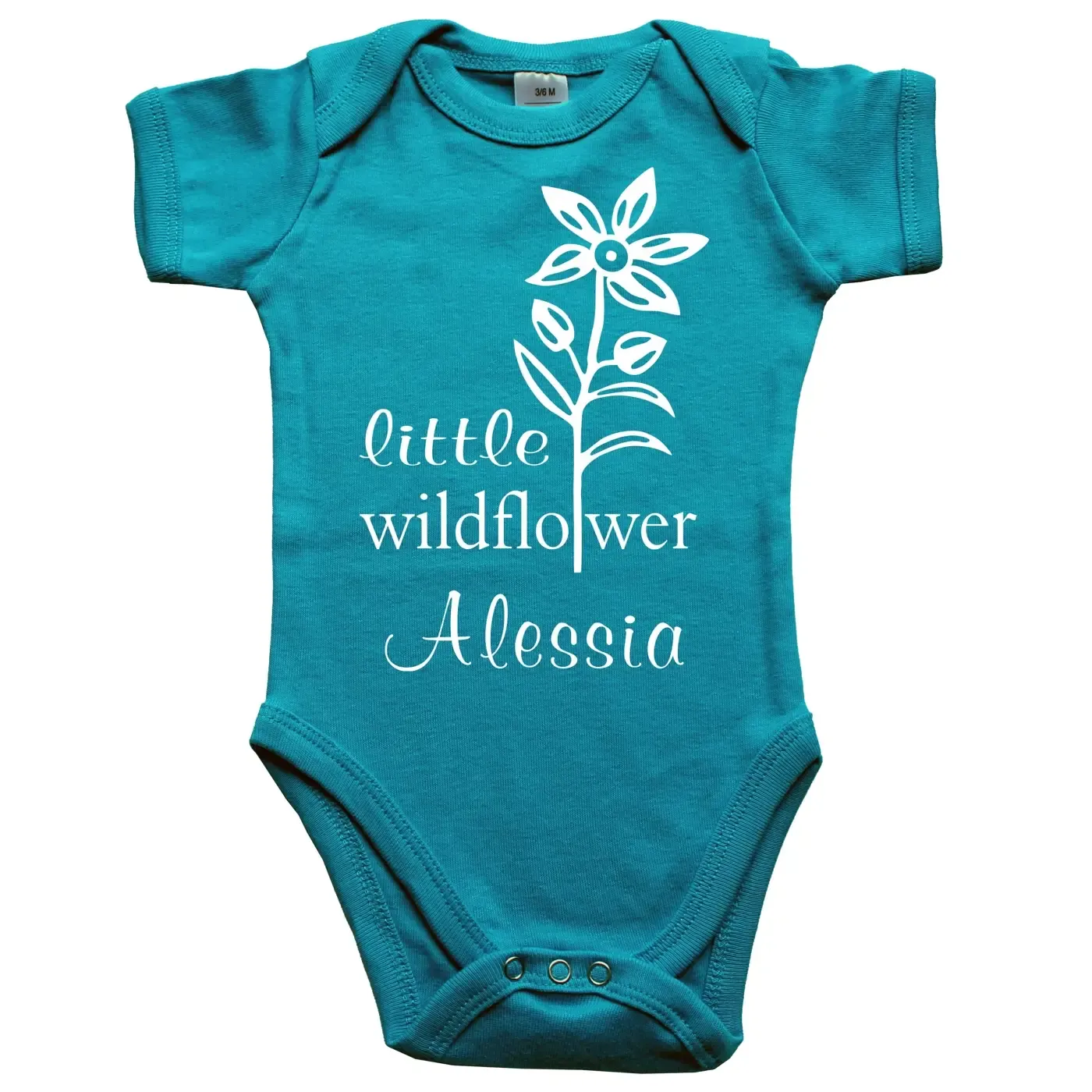Eleganter Baby‑Body mit Wildflower‑Motiv