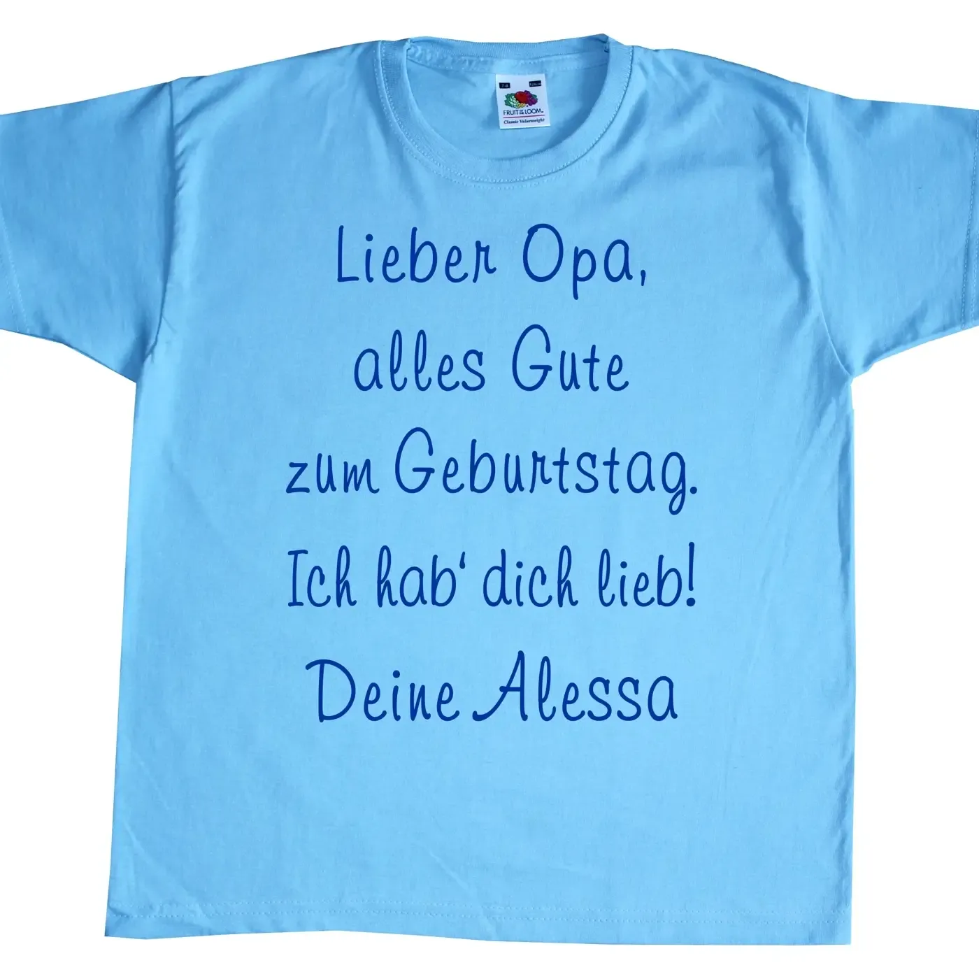 Kinder‑T‑Shirt mit wählbarer Familienperson zum Geburtstag