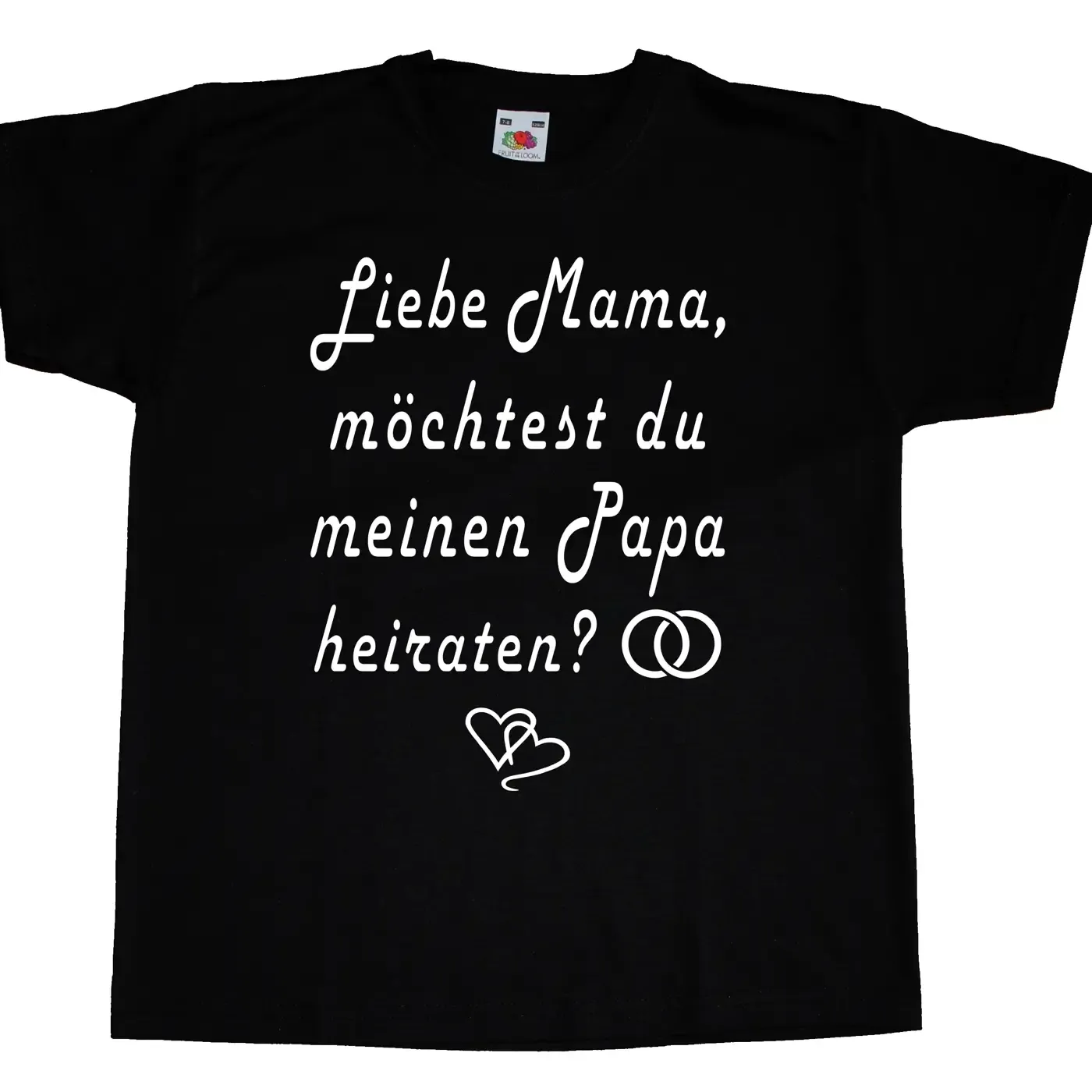 Kinder‑T‑Shirt mit romantischem Familienmotiv