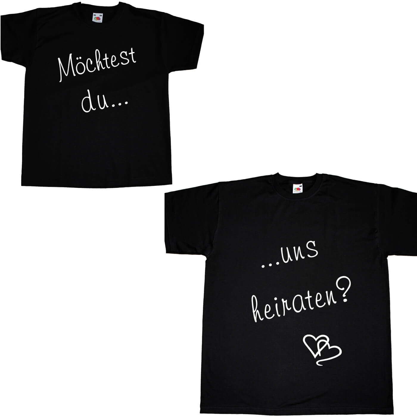 T-Shirts Set Hochzeitsantrag