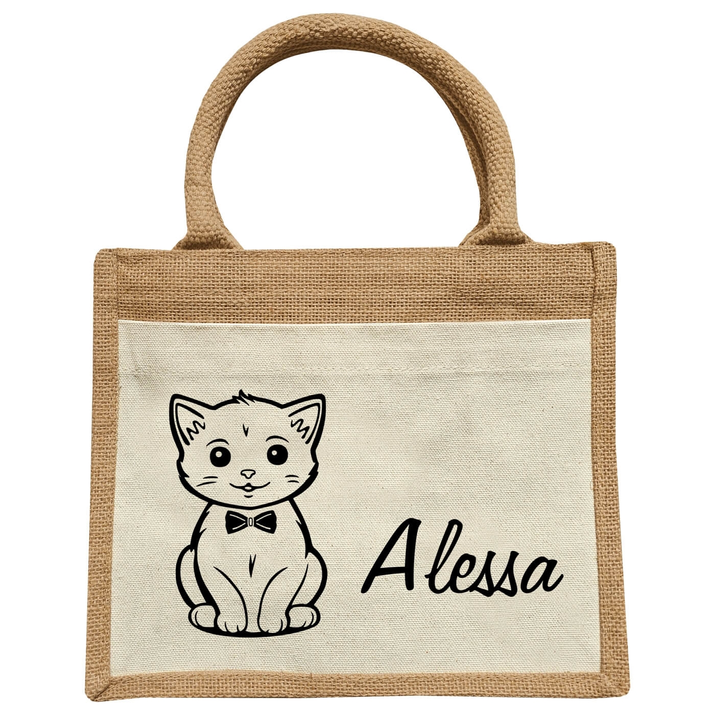 Kindertasche mit Name mit Katze