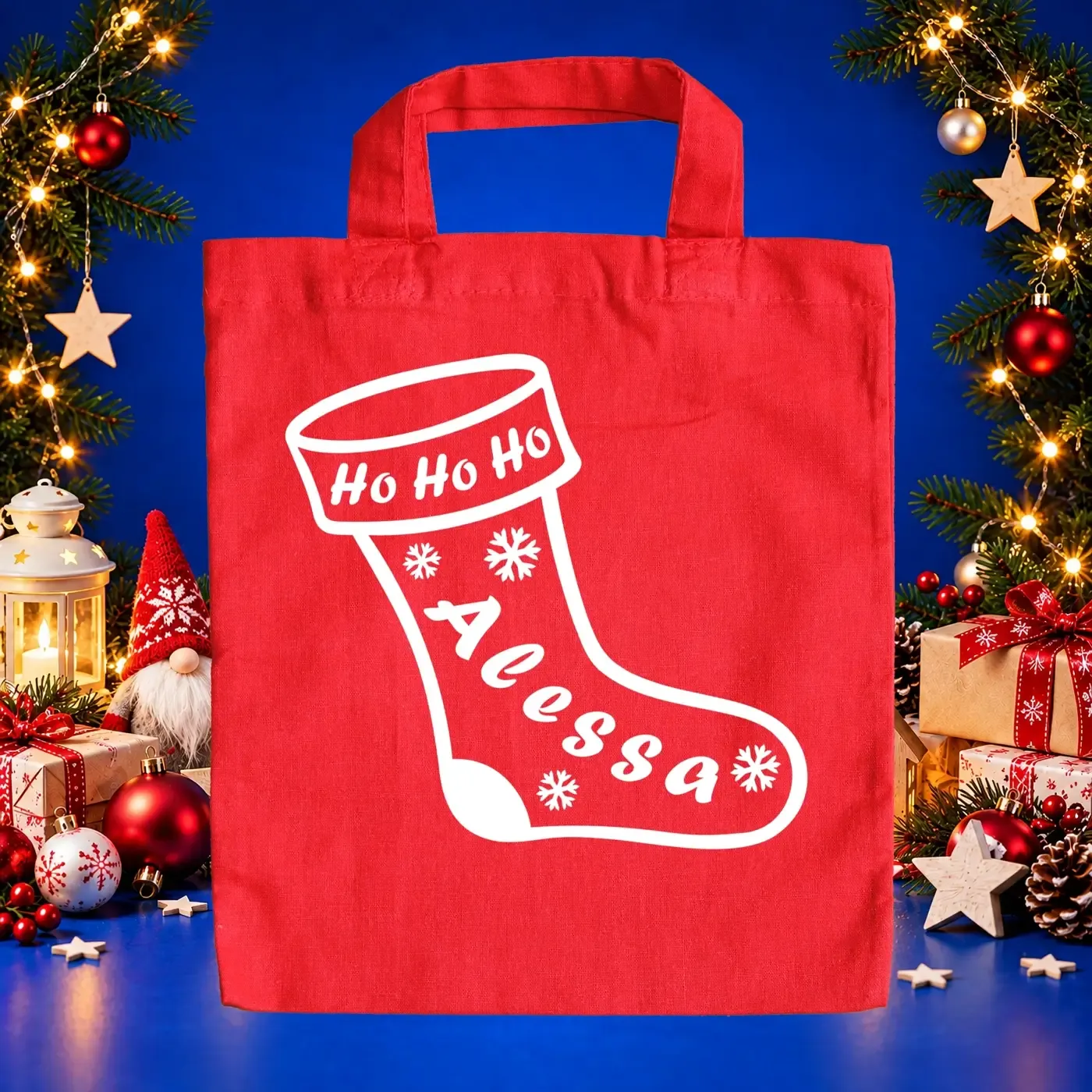 Kinder Stofftasche Nikolaus Weihnachten