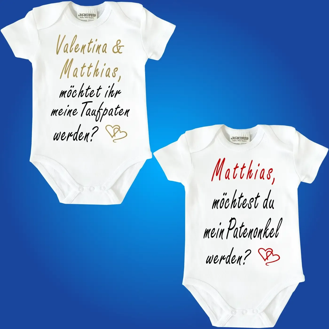 Baby-Bodys für die Taufe