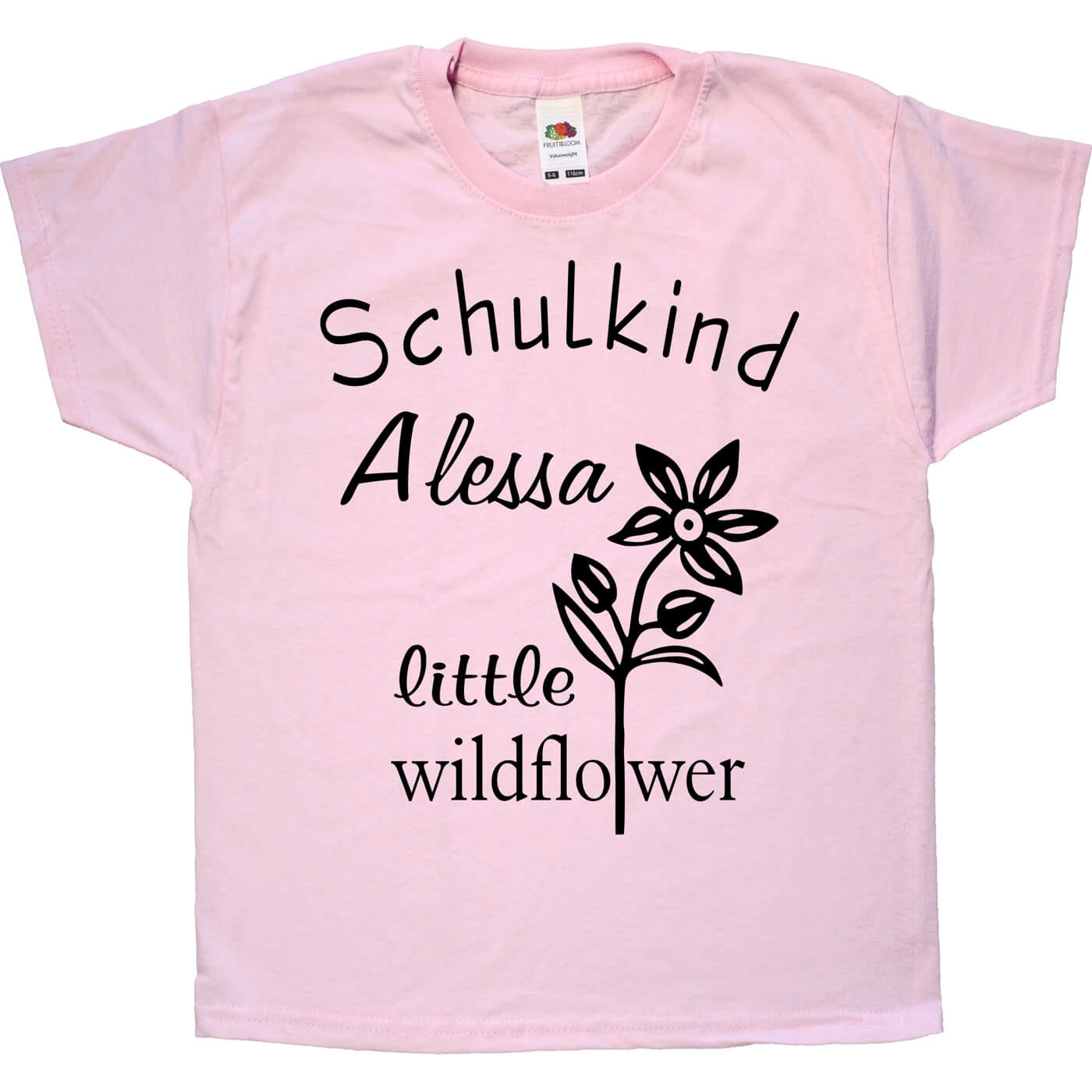 Kinder T-Shirt Schulkind Blume