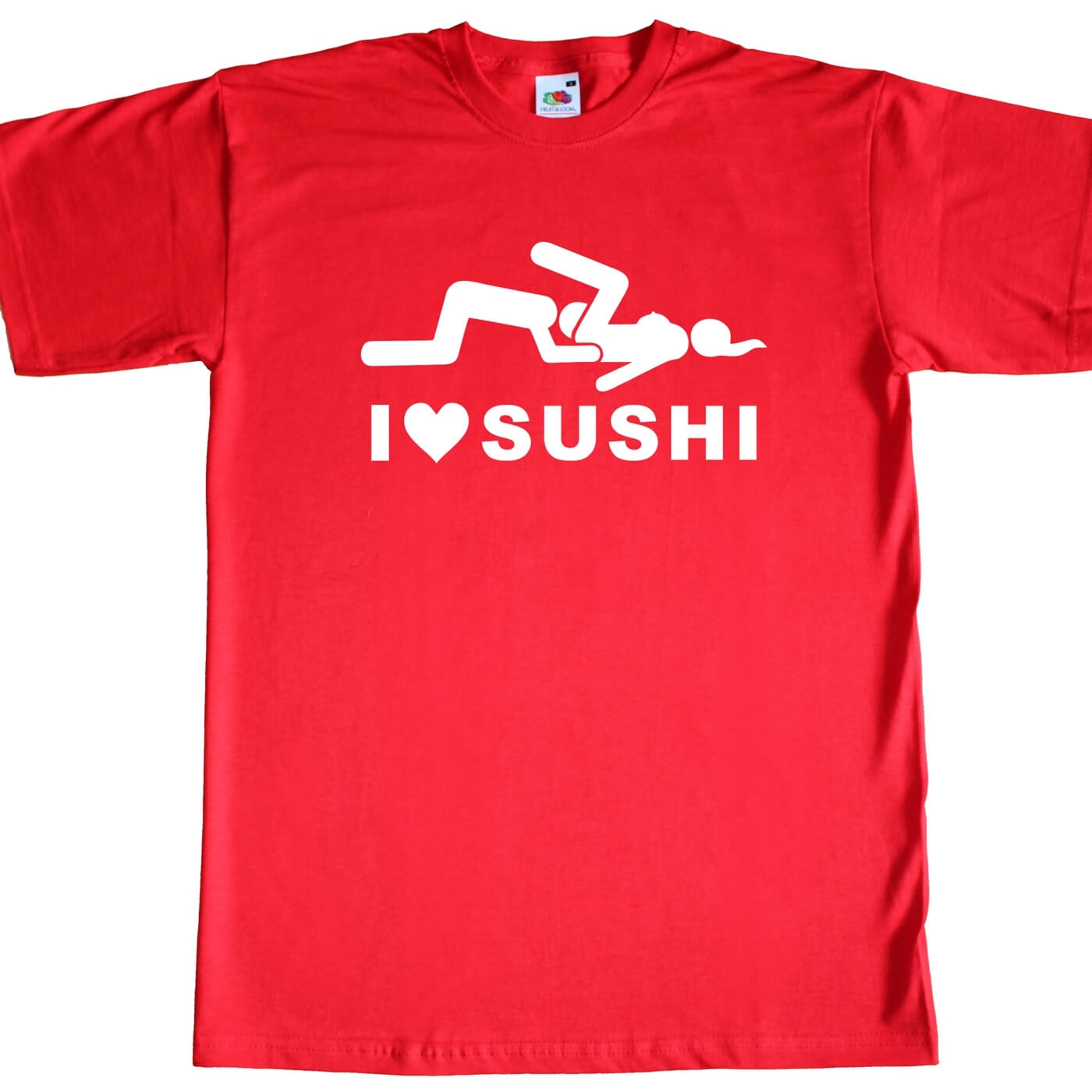 T‑Shirt mit Sushi‑Design und humorvollem Text