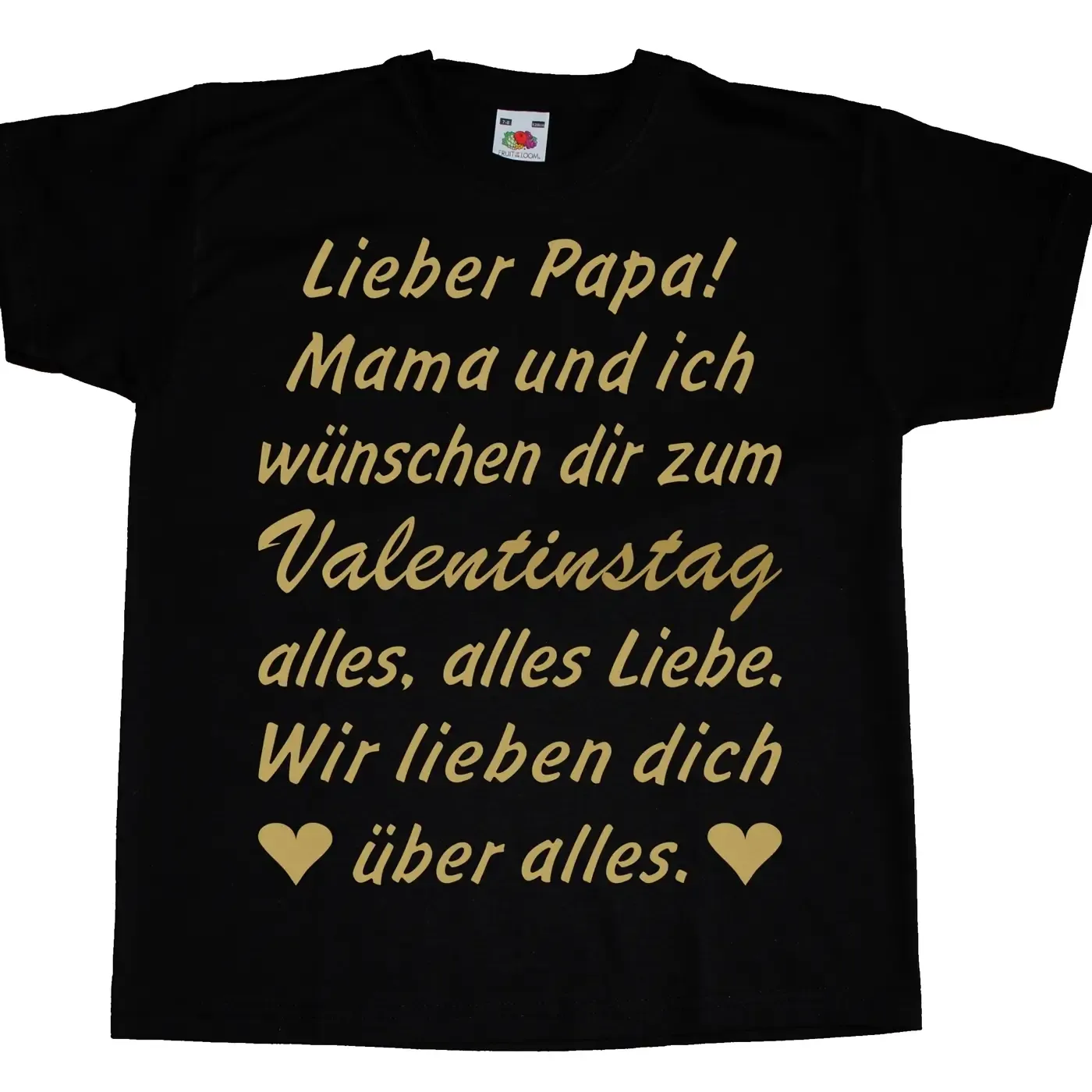 Kinder T-Shirt mit Aufdruck Valentinstag