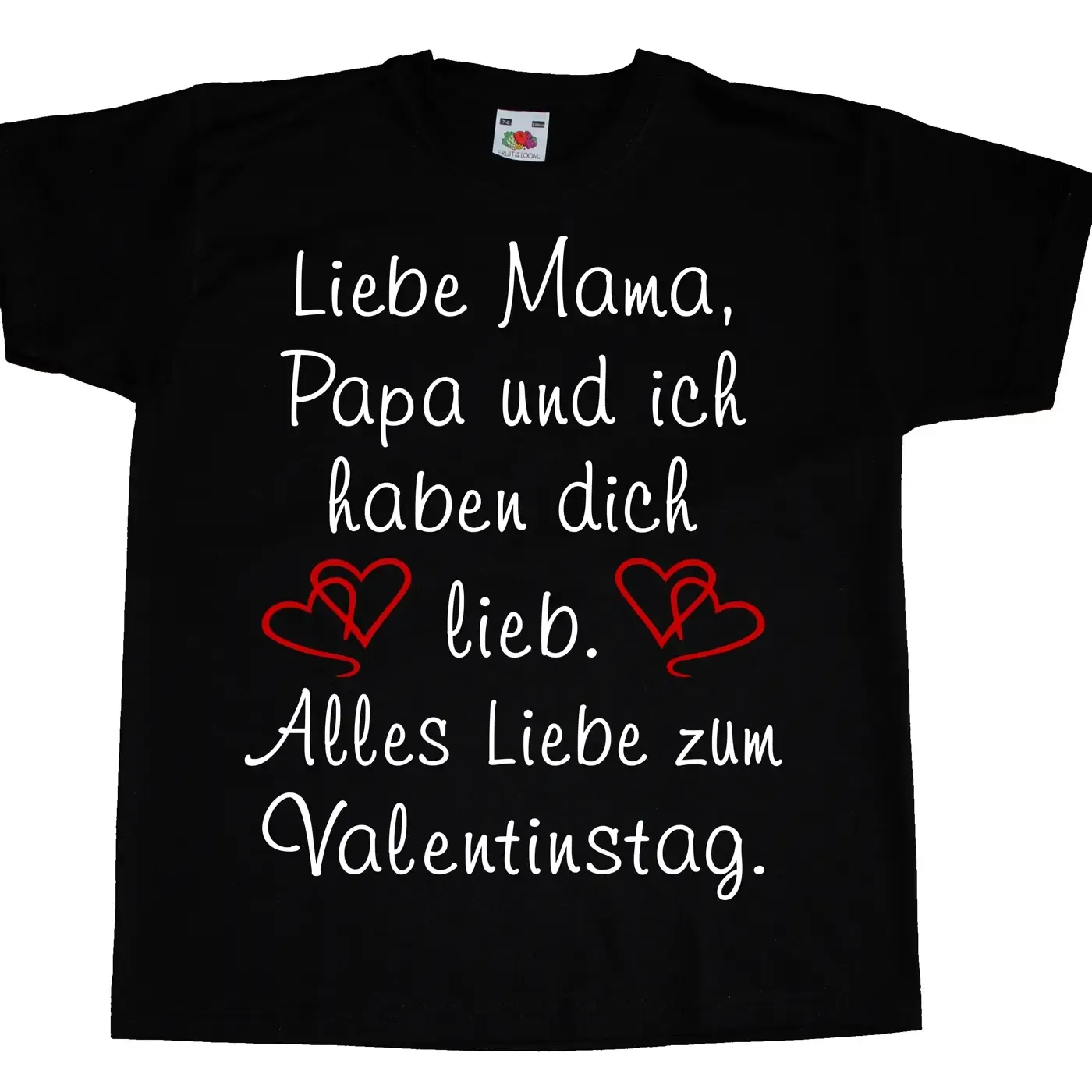 Kinder T-Shirt mit Aufdruck Valentinstag