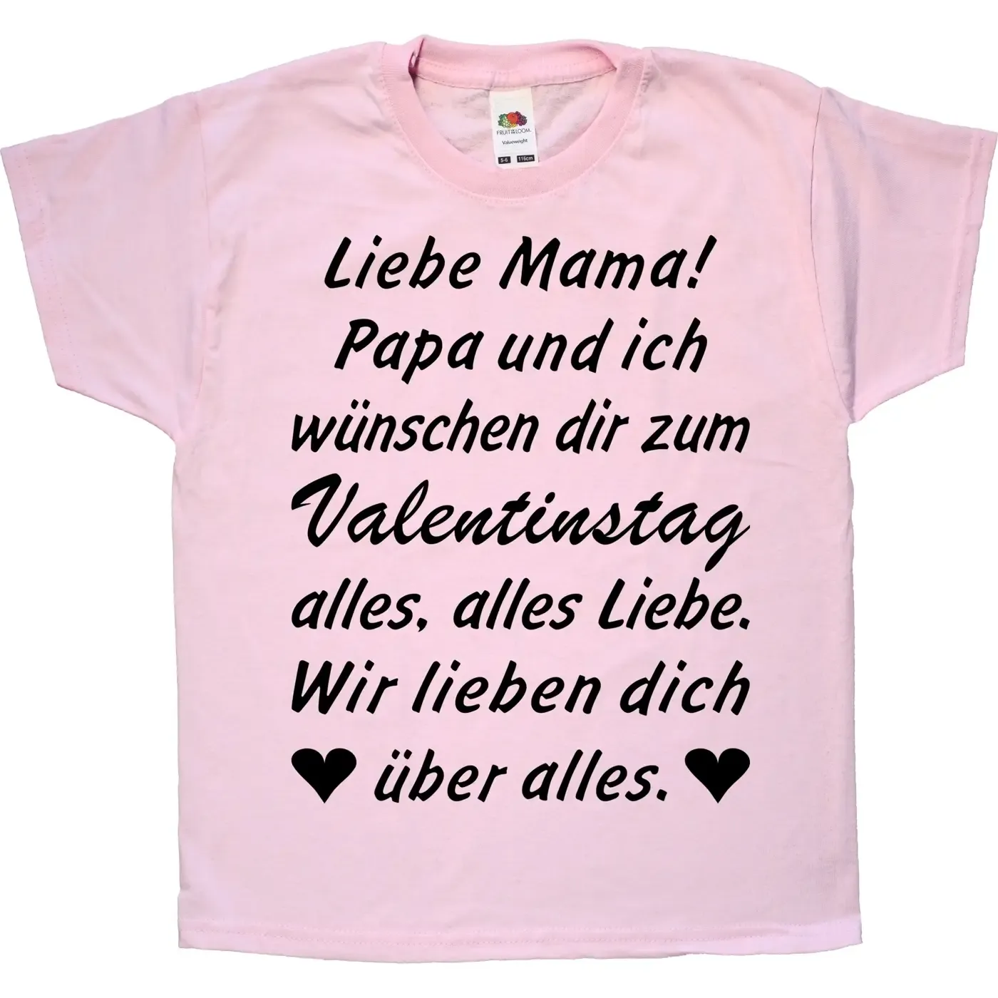 Kinder T-Shirt zum Valentinstag