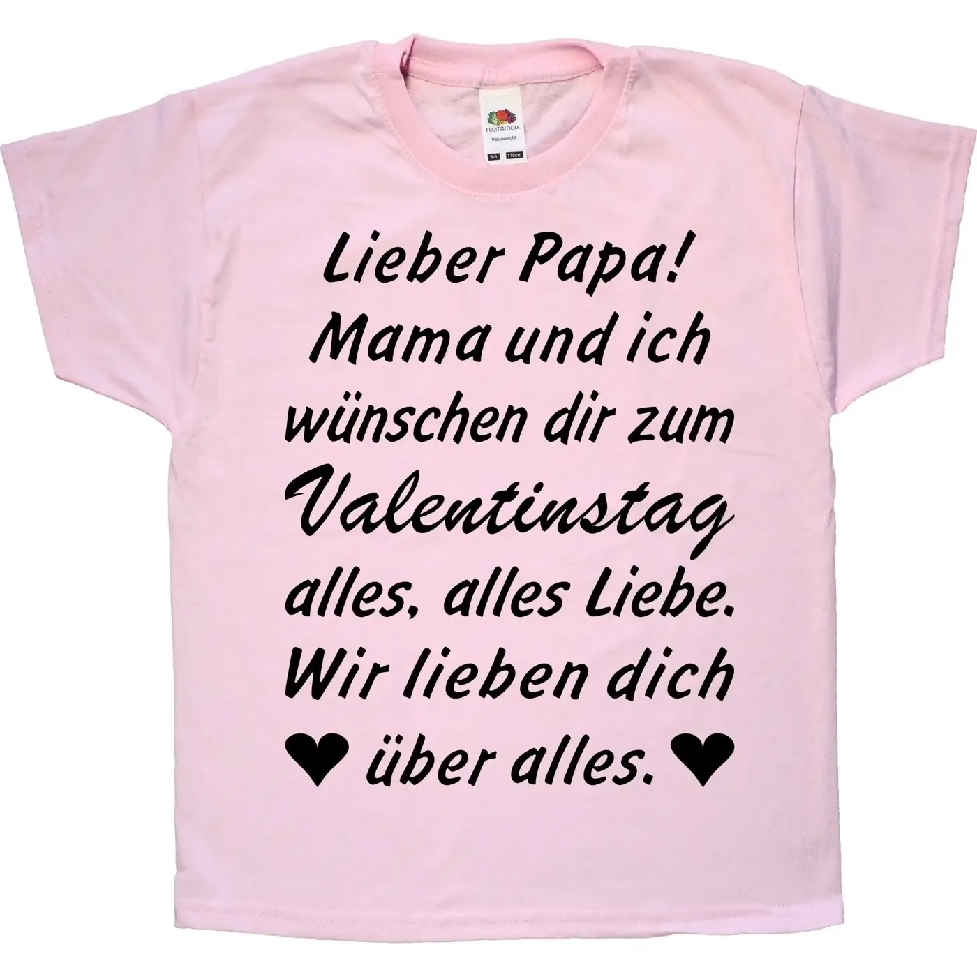 Kinder T-Shirt zum Valentinstag
