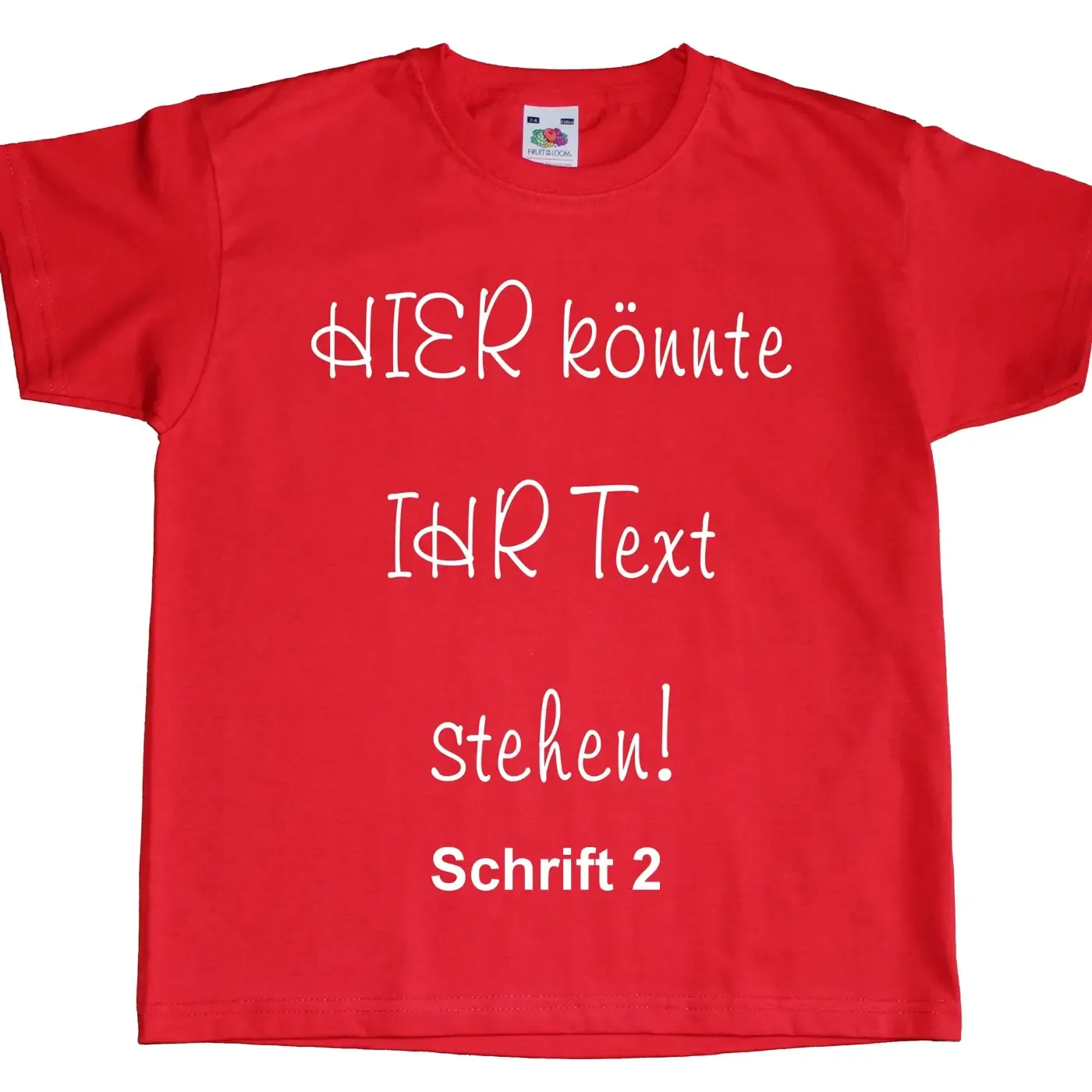 Kinder T-Shirt mit Wunschtext - individuelle Textwahl