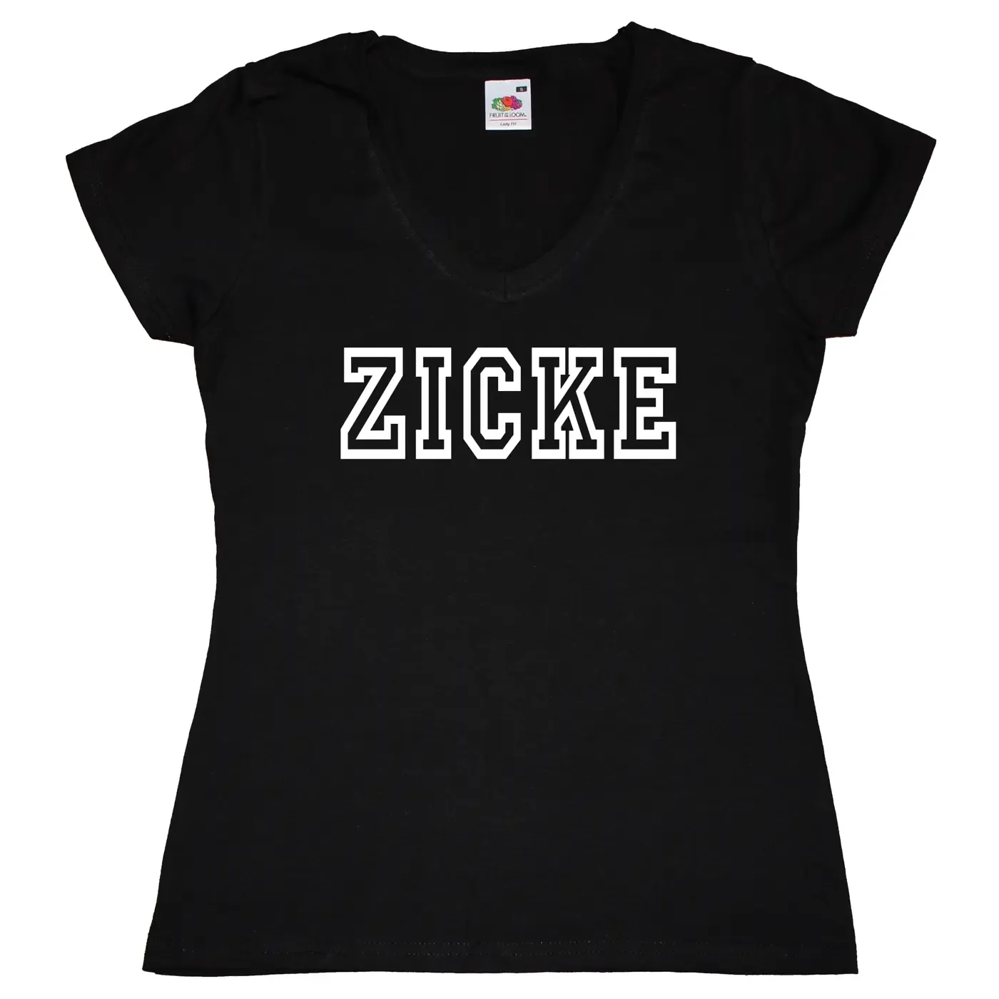 Damen T-Shirt mit Aufdruck Zicke