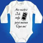 Baby‑Body mit Handy‑Motiv - Mama, Papa, Oma und mehr