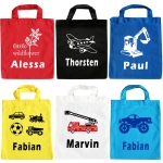 Kinder Stofftasche - Wunschname mit Grafik