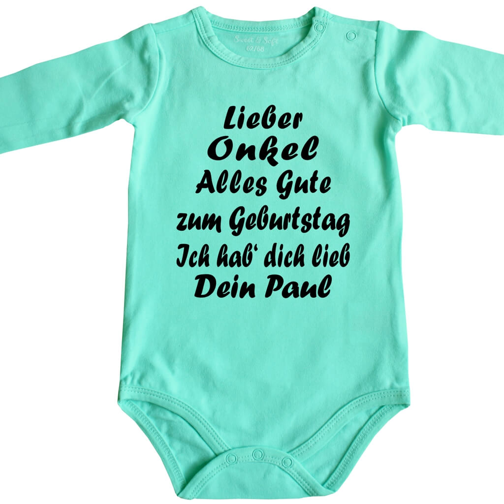 Ihrem Wunschnamen Eule BIO Baby Body mit tollen Motiven inkl 