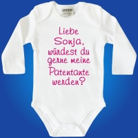 Baby-Body - Patentante - Patentante - Patenonkel - Paten - Taufpaten - Pateneltern